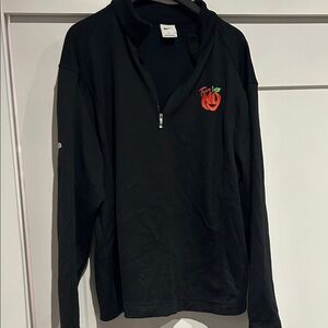 Nike Black Embroidered Quarter-Zip Top